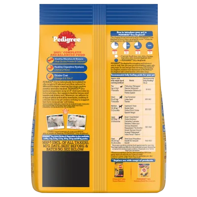 Pedigree Adult 2.8kg (Chicken & Vegetables) free 3 pedigree gravy