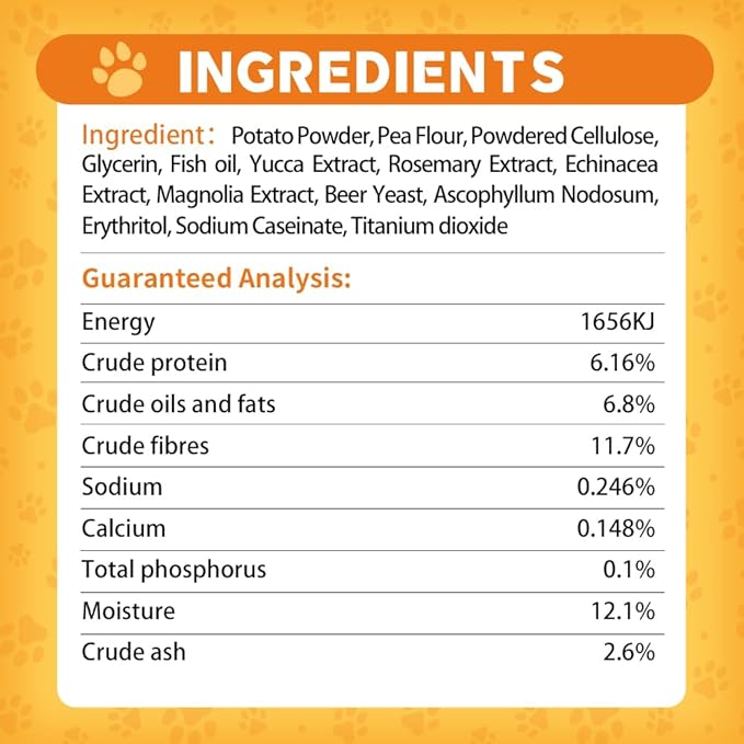 Faywell Dent Defense, Dog Teeth Cleaning Treats, All Natural Echinacea, Fresh Breath for 24 Hours, Protect Dental Health, 7pcs/Pack, 105g