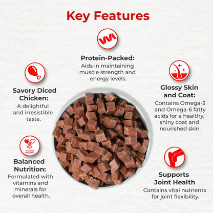 Drools Chicken Diced Dog Treats,70 Gm Pack | Rich in Protein, No Artificial Preservatives | Best for Training & Bonding | for Puppy & Adult | Formulated in USA | Premium Treats |