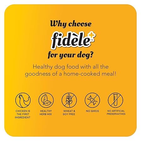 Fidele+ Dry Dog Food 1 Kg Small & Medium Breed Puppies Complete & Balanced Diet Supports Growth, Energy, Joints & Immunity No Artificial Flavours, Preservatives