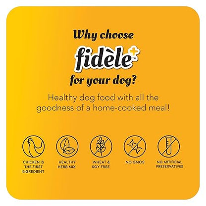Fidele+ Dry Dog Food 1 Kg Small & Medium Breed Puppies Complete & Balanced Diet Supports Growth, Energy, Joints & Immunity No Artificial Flavours, Preservatives