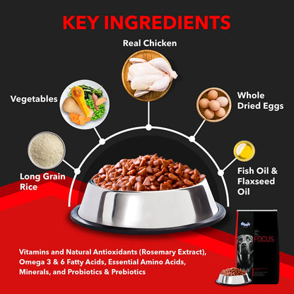 Drools Focus Adult Super Premium Dry Dog Food, Chicken, 4kg