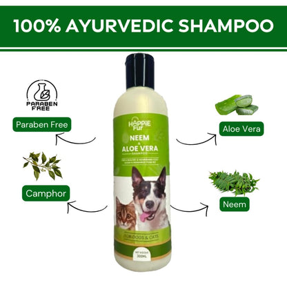 Happie Fur Neem & Aloe vera shampoo 300ml