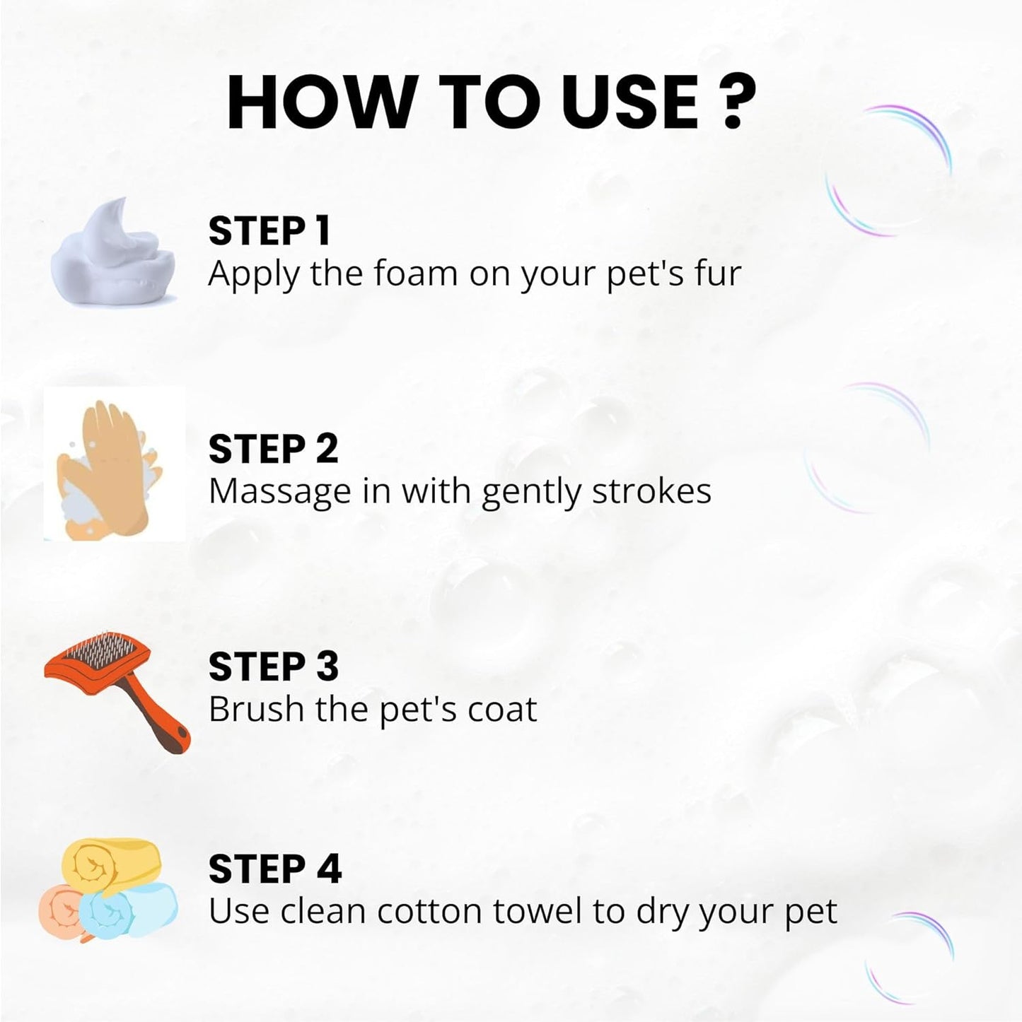 Pet Waterless Shampoo with (Strawberry Scent) 150ml | Quikclean Waterless Shampoo for Dogs and Cats