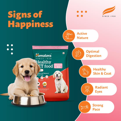 Himalaya Healthy Puppy Dry Dog Food, Chicken & Milk 3Kg