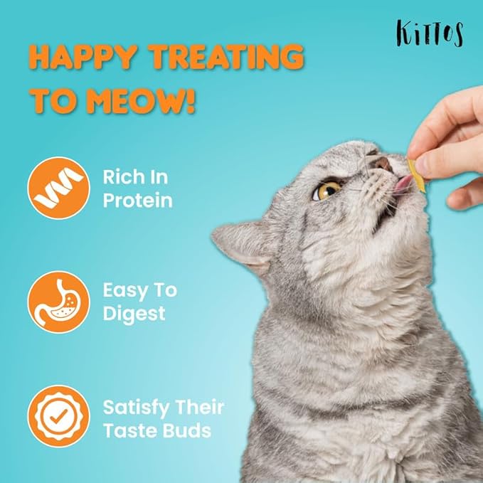 Kittos Chicken Jerky Strips Cat Treats Suitable for Training Rewards and Feeding Snacks, 35 gm Each, Packs of 1