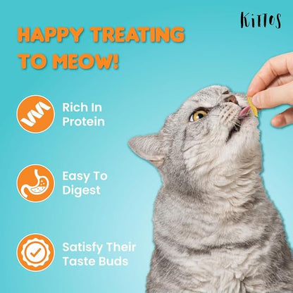 Kittos Chicken Jerky Strips Cat Treats Suitable for Training Rewards and Feeding Snacks, 35 gm Each, Packs of 1