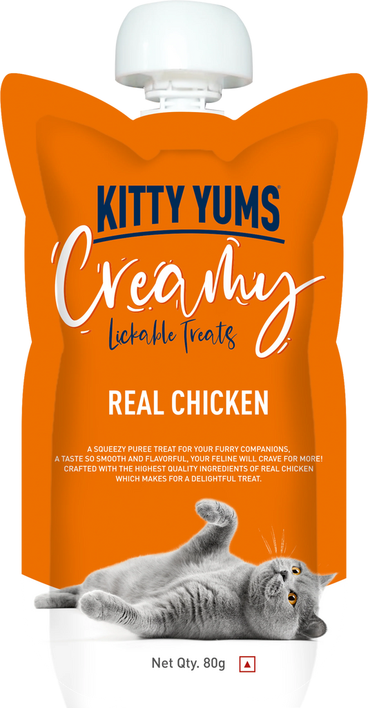Kitty Yums Real Chicken Creamy Lickable Cat Treats