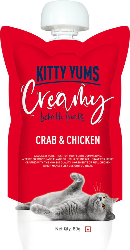 Kitty Yums Crab & Chicken Creamy Lickable Cat Treats