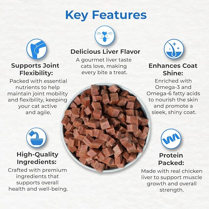 Drools Real Chicken Liver Diced, Cat Treats, 35gm | Rich in Protein, No Artificial Preservatives | Best for Training & Bonding | for Kitten & Adult | Formulated in USA | Premium Treats |