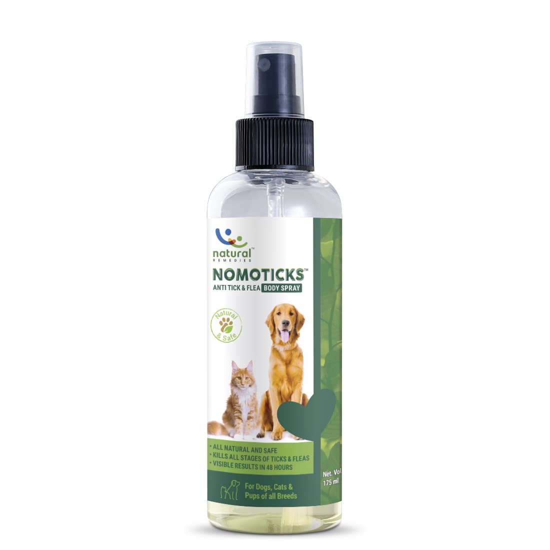 Natural Remedies Nomoticks Anti-Tick & Flea Body Spray for Dogs, Cats & Puppies, Kills Ticks & Fleas, Relieves Itching, Scratching & Irritation, Daily Use, Chemical-Free for All Breeds, 100 ml Visit the Natural Remedies Store