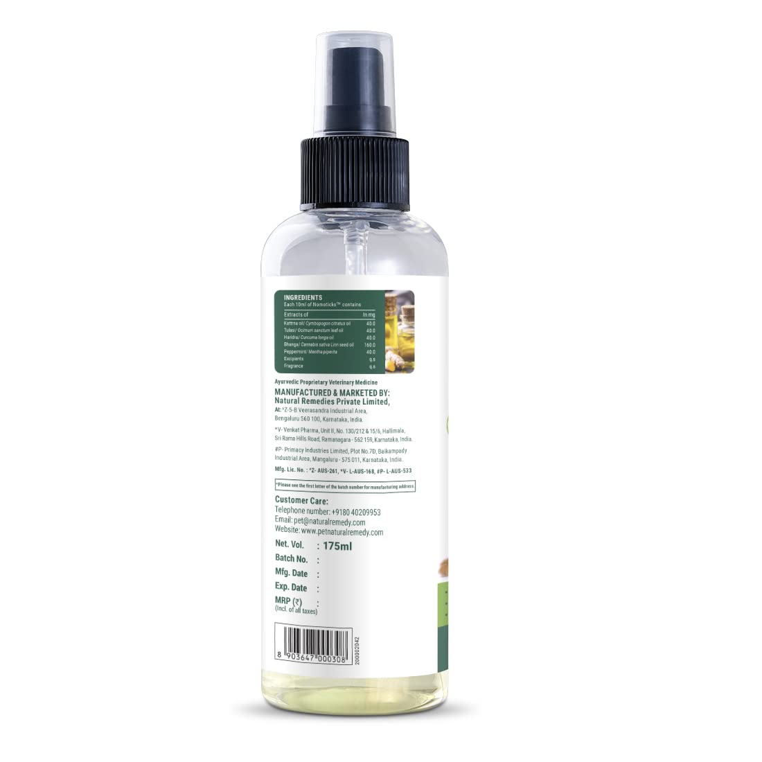 Natural Remedies Nomoticks Anti-Tick & Flea Body Spray for Dogs, Cats & Puppies, Kills Ticks & Fleas, Relieves Itching, Scratching & Irritation, Daily Use, Chemical-Free for All Breeds, 100 ml Visit the Natural Remedies Store