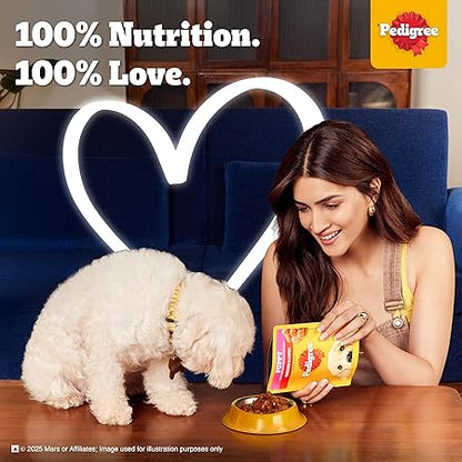 Pedigree Puppy Wet Dog Food, Chicken Chunks in Gravy, 70 g (Pack of 30), Complete & Balanced Meal for Puppies