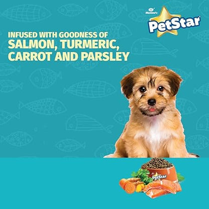 Mankind Petstar Puppy Dry Dog Food (High Protein) Salmon & Rice Flavor, 3kg Pack | Improves Muscle & Strength, Supports Immunity, Protects Liver & Kidney