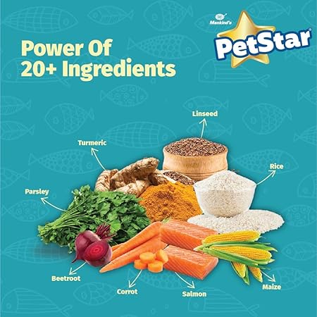 Mankind Petstar Puppy Dry Dog Food (High Protein) Salmon & Rice Flavor, 3kg Pack | Improves Muscle & Strength, Supports Immunity, Protects Liver & Kidney