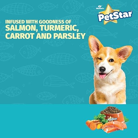 Mankind Petstar Puppy Dry Dog Food (High Protein) Salmon & Rice Flavor, 3kg Pack | Improves Muscle & Strength, Supports Immunity, Protects Liver & Kidney