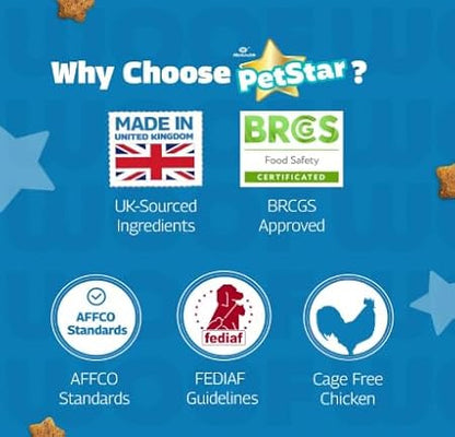 Mankind Petstar Puppy Dry Dog Food (High Protein) Salmon & Rice Flavor, 3kg Pack | Improves Muscle & Strength, Supports Immunity, Protects Liver & Kidney