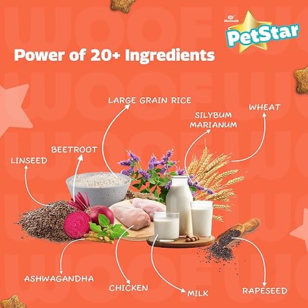 Mankind PetStar Puppy Dry Dog Food (High Protein) Milk & Wheat Flavor, 3kg (Pack of 2) | Improves Muscle & Strength, Supports Immunity, Protects Liver & Kidney