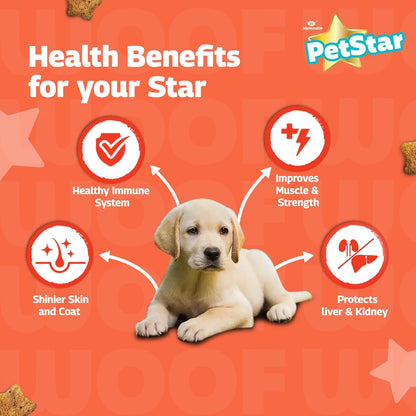 Mankind PetStar Puppy Dry Dog Food (High Protein) Milk & Wheat Flavor, 3kg (Pack of 2) | Improves Muscle & Strength, Supports Immunity, Protects Liver & Kidney