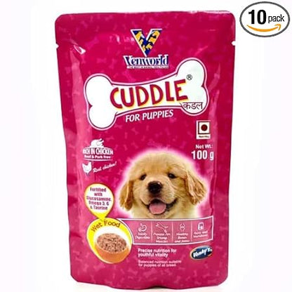 Venworld Cuddle Gravy, Wet Dog Food, For Puppy, Rich In Chicken 100 Gms(Pack Of 10)