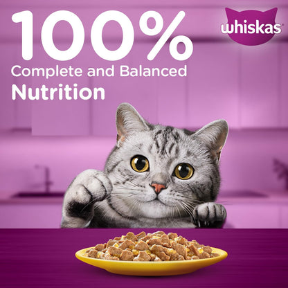 Whiskas Adult (1+ Years) Wet Cat Food, Chicken in Gravy, 80 g (Pack of 14), Hydrating Food Made With Real Chicken, 100% Complete & Balanced Nutrition for Adult Cats