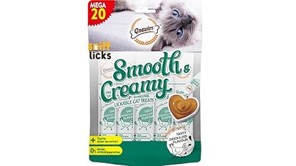 Gnawlers Lickable Wet Creamy Cat Treats with Tasty Chicken & Liver Flavour for Adult & Senior Cats, Healthy Cat Treat