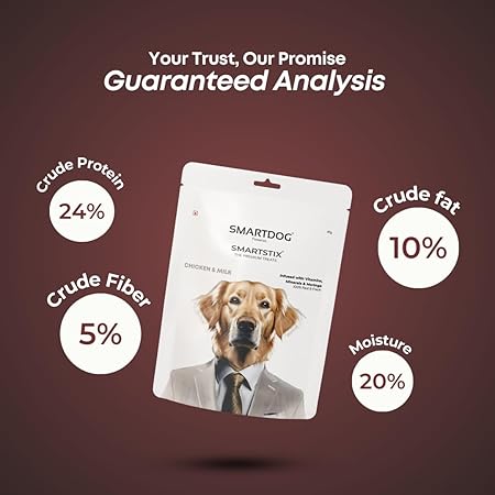 SmartDog Smartstix 85g, Chewy Meat Sticks for Adult Dogs and Puppies, High Protein Dog Treats for Training and Snacks, Made of Real Chicken Meat, Ziplock Pack, Chicken & Pomegranate (Pack of 1)