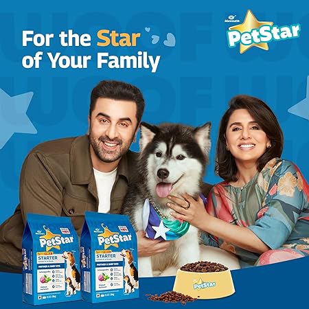 Mankind PetStar Starter Dry Dog Food (High Protein) for Mother & Puppy, 3kg (Pack of 2)| Improves Muscle & Strength, Supports Immunity, Protects Liver & Kidney