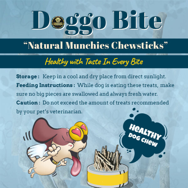 DOGGO BITE Natural Munchies Stick 5 Inch Pack of 1 Kg