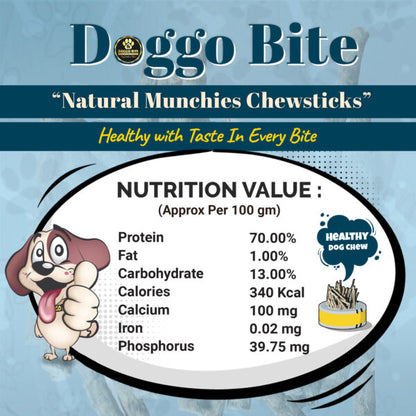 DOGGO BITE Natural Munchies Stick 5 Inch Pack of 1 Kg