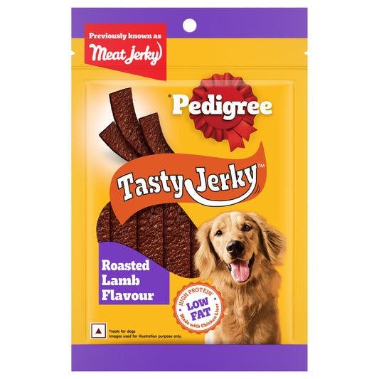 PEDIGREE TASTY JERKY Adult Dog Treat, Roasted Lamb