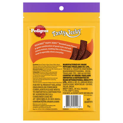 PEDIGREE TASTY JERKY Adult Dog Treat, Roasted Lamb