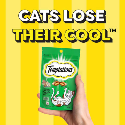 Temptations Crunchy Cat Treats, Seafood Medley Flavour, 85 g, Goodness of Protein, Vitamins & Minerals, Soft Inside Crunchy Outside