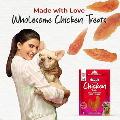 Drools Real Chicken Tender, Dog Treats Stick, 70gm | Rich in Protein, No Artificial Preservatives | Best for Training & Bonding | for Puppy & Adult