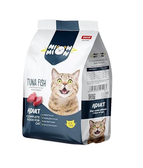 Taiyo Miow Miow Adult Cat Food, Tuna Fish Flavour, 2.8kg | Complete & Balanced Dry Diet with Natural Ingredients, Vitamins & Minerals