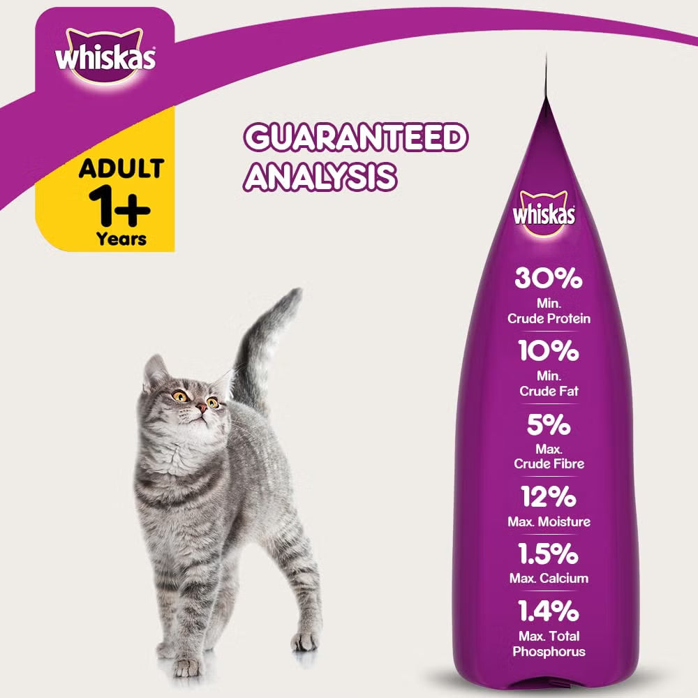 WHISKAS® Adult Dry Food, Chicken 3Kg