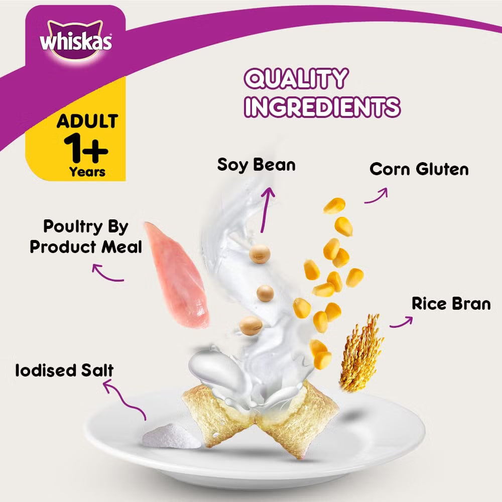WHISKAS® Adult Dry Food, Chicken 3Kg